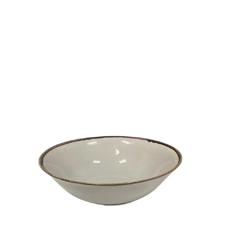 Σαλατιέρα Πορσελάνης Vibes Grey 2 ESPIEL 23x6,5εκ. TLB104K6 (Σετ 6 Τεμάχια) (Υλικό: Πορσελάνη, Χρώμα: Γκρι) - ESPIEL - TLB104K6