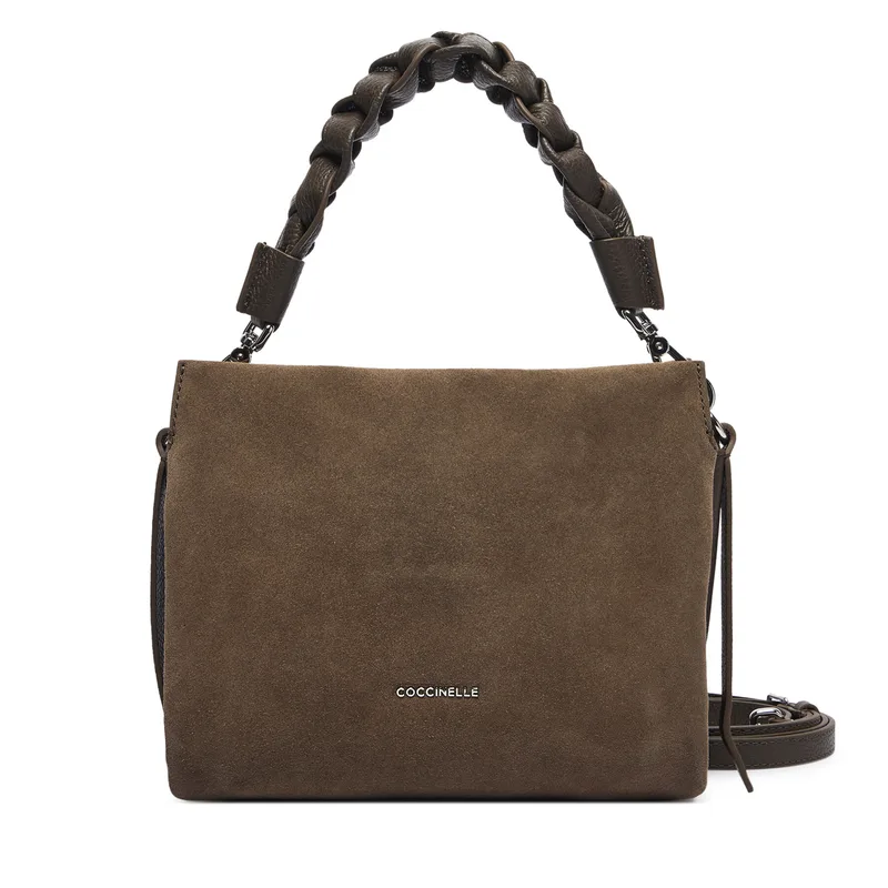 Τσάντα Coccinelle P6P Boheme Suede Bimaterial E1 P6P 58 01 01 Χακί