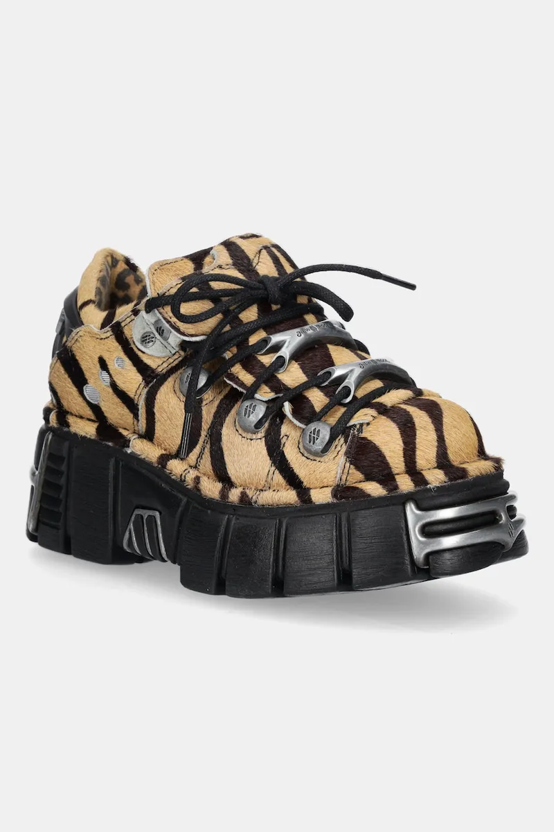 Δερμάτινα sneakers New Rock PELO CEBRA