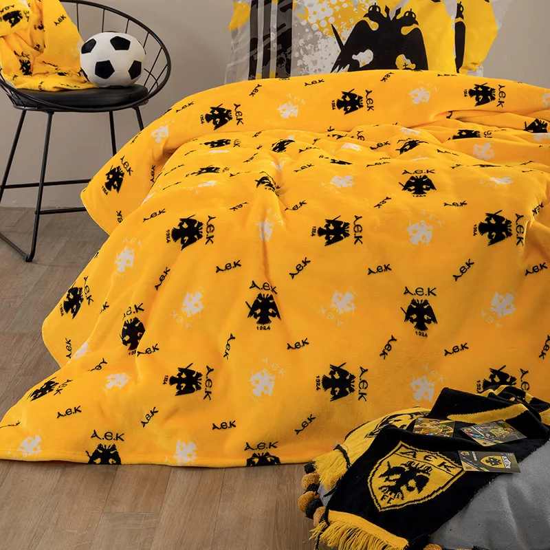 Κουβέρτα Fleece Μονή 160X220 Palamaiki Aek Bl (160x220)