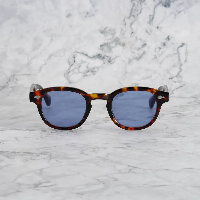JOHNNY TORTOISE Tinted Sunglasses | Tortoise | Indigo Blue Shades | Explicit Poets Sunglasses