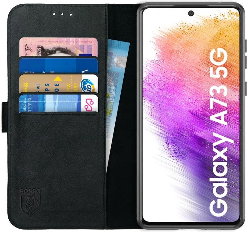 Κόκκινο Deluxe Δερμάτινη Θήκη Πορτοφόλι Samsung Galaxy A73 5G - Black (8719246343582)