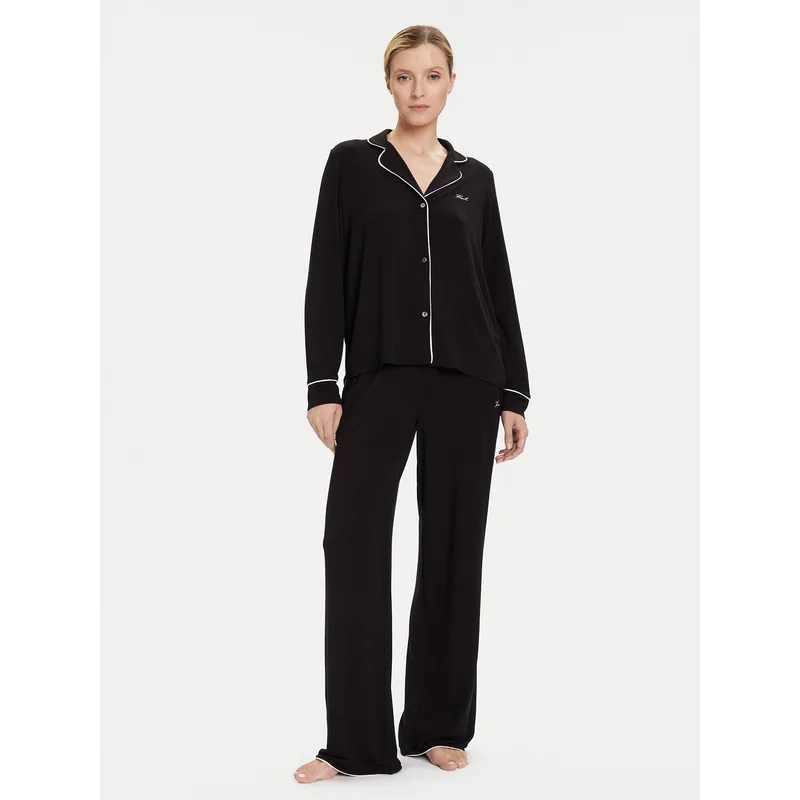KARL LAGERFELD Πιτζάμα A4W45004 Μαύρο Relaxed Fit