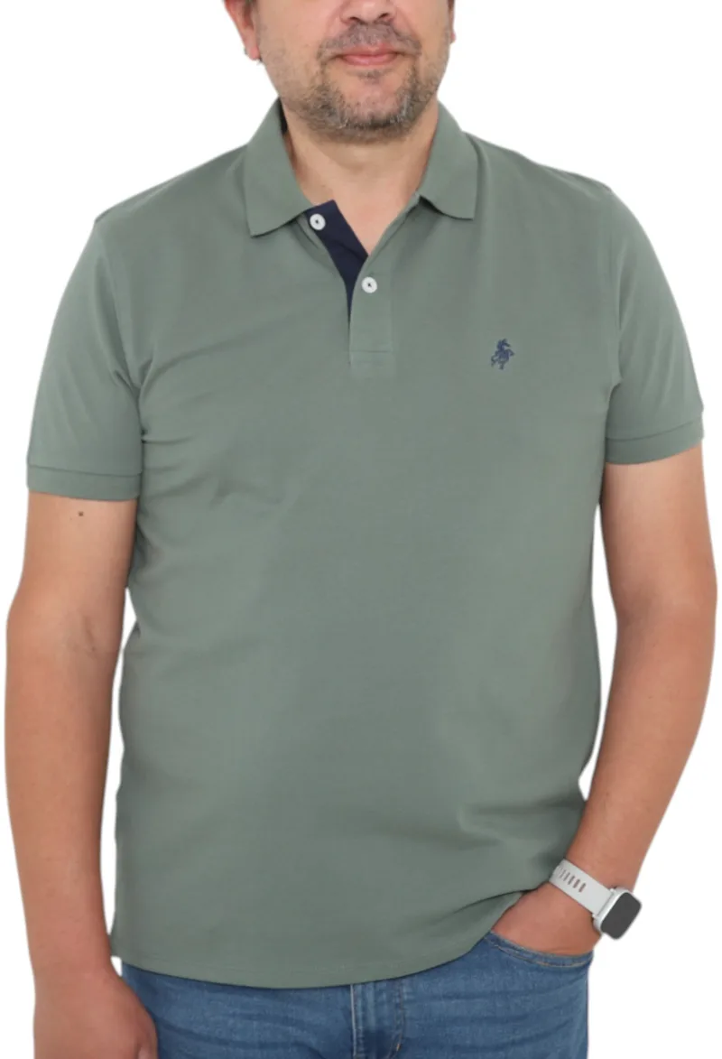 Μπλούζα Polo USA POLO CLUB Sleeve Polo-Shirt 1001-SAGE Ανδρικό