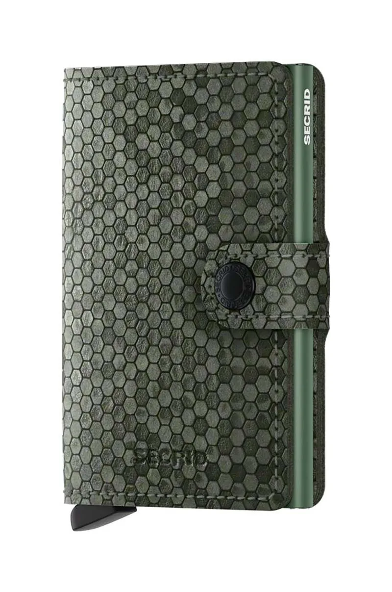 Δερμάτινο πορτοφόλι Secrid Miniwallet Hexagon Green