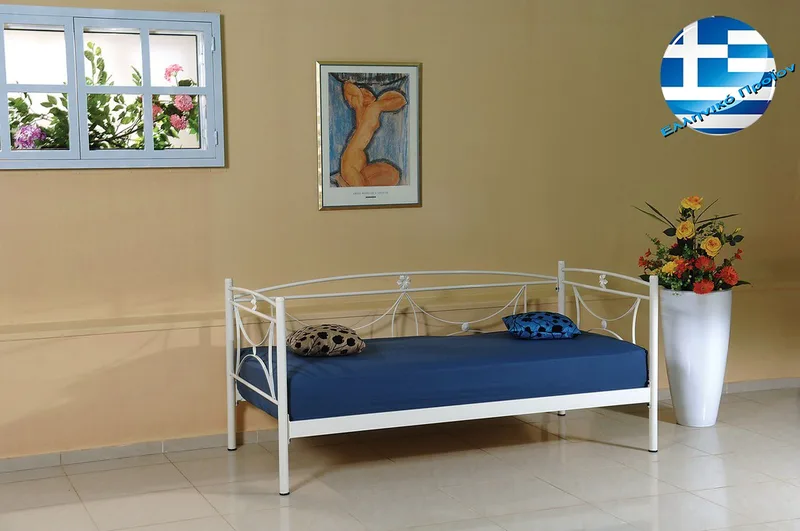 Μεταλλικός Καναπές - Κρεβάτι 198 x 98 x 90(h)cm