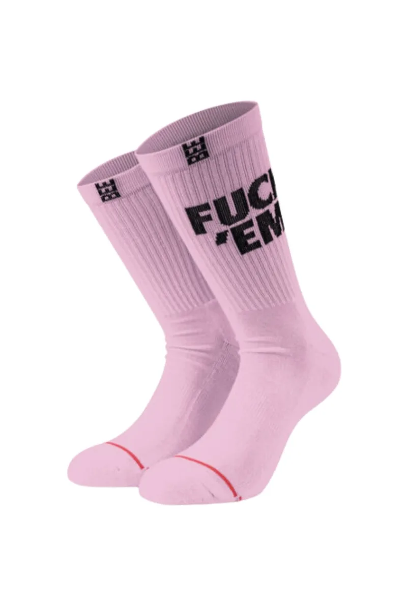 BEE UNUSUAL Unisex OG Fuck Em Κάλτσες - Ροζ-AS-260126-PINK