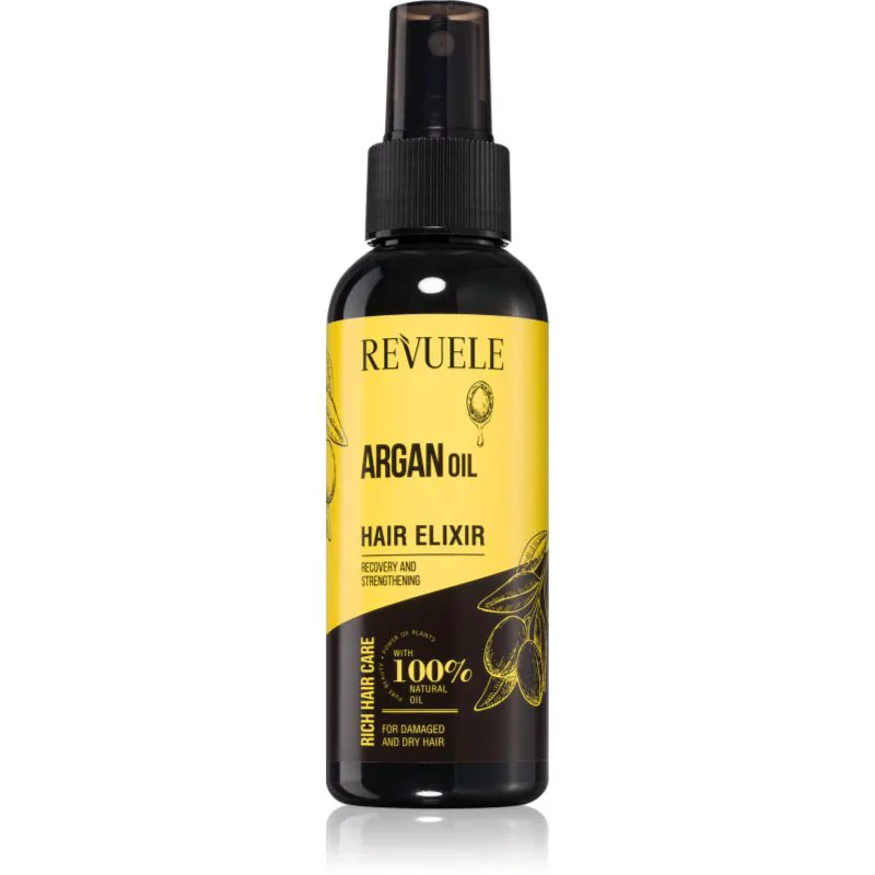 Revuele Argan Oil Hair Elixir προστατευτικό σπρέι για ξηρά και κατεστραμμένα μαλλιά 120 ml
