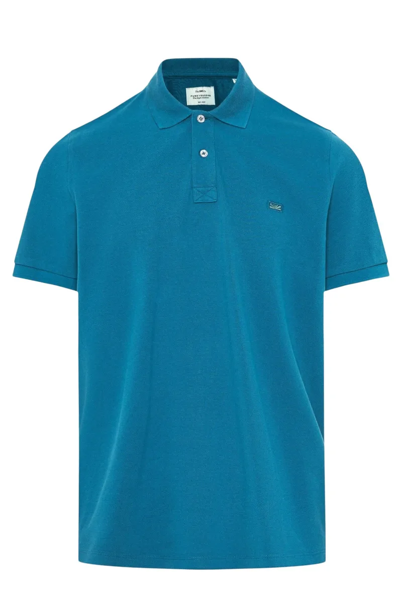 Μπλούζα Polo Funky Buddha Με Διακριτικό Λογότυπο FBM013-001-11-OCEAN DEPTH Ανδρικό