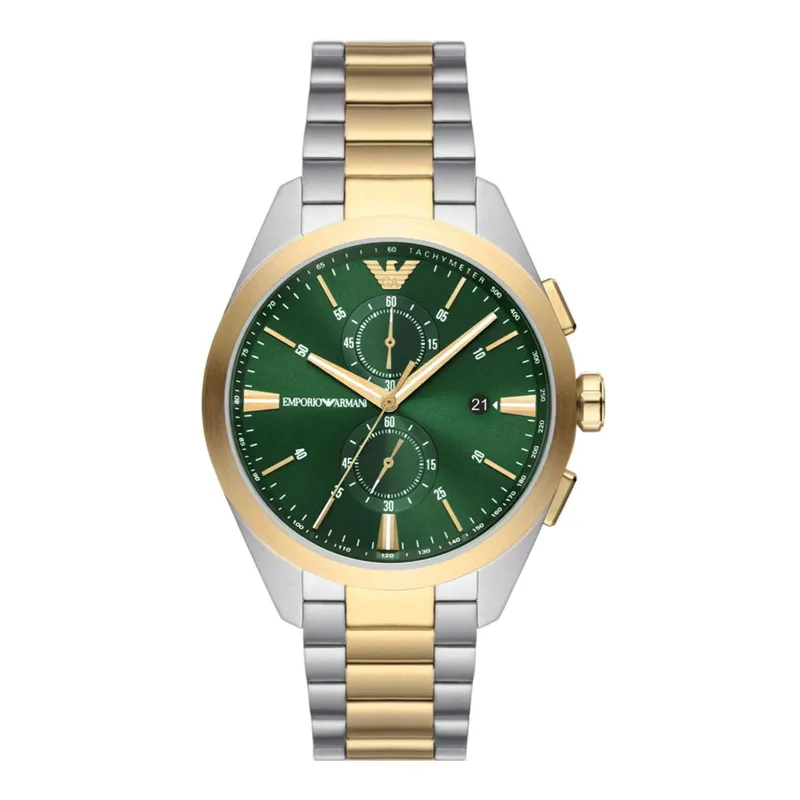 Emporio Armani Claudio Chronograph Two Tone Stainless Steel Bracelet AR11511