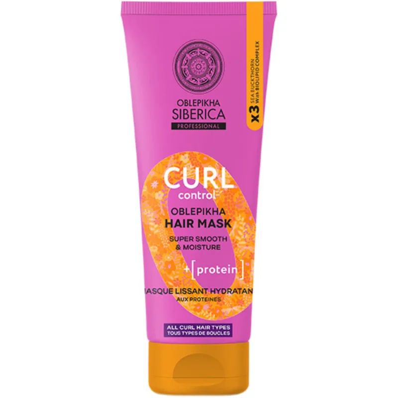 Oblepikha Siberica Professional Curl with Biolipid Complex & Protein Hair Mask Μάσκα Μαλλιών για Μπούκλες με  Πρωτεΐνη Σίτου 200ml
