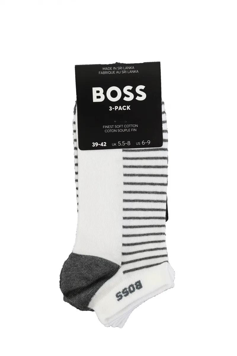 BOSS ΚΑΛΤΣΑΚΙΑ 3PACK AS MIX CC ΛΕΥΚΟ-ΓΚΡΙ