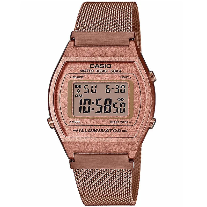 CASIO Vintage Chronograph Rose Χρυσό Stainless Steel Bracelet B-640WMR-5AEF
