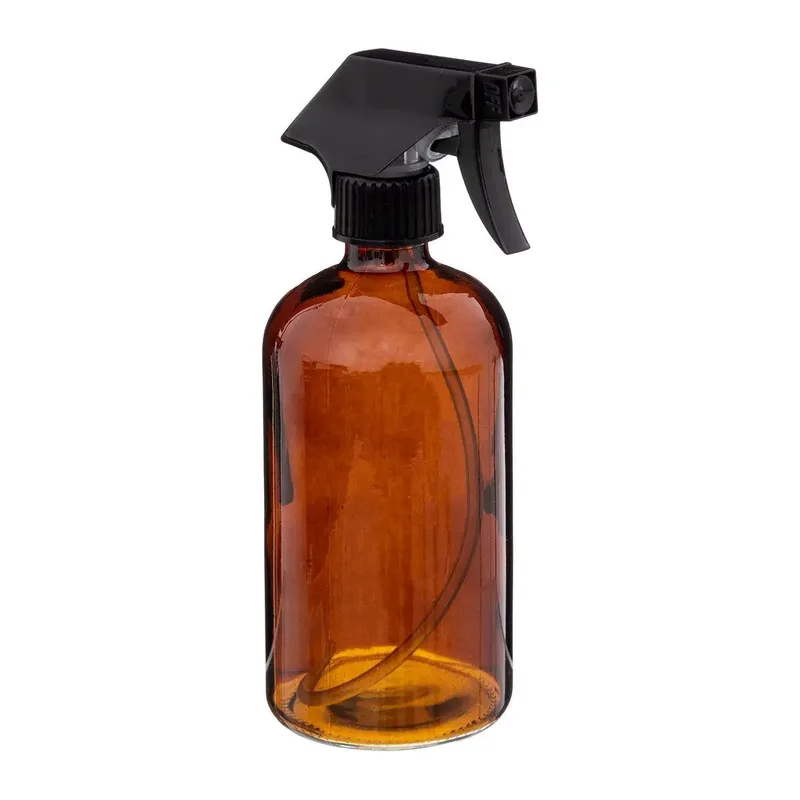 5five Γυάλινο Μπουκάλι Με Σπρέι Καφέ 450ml