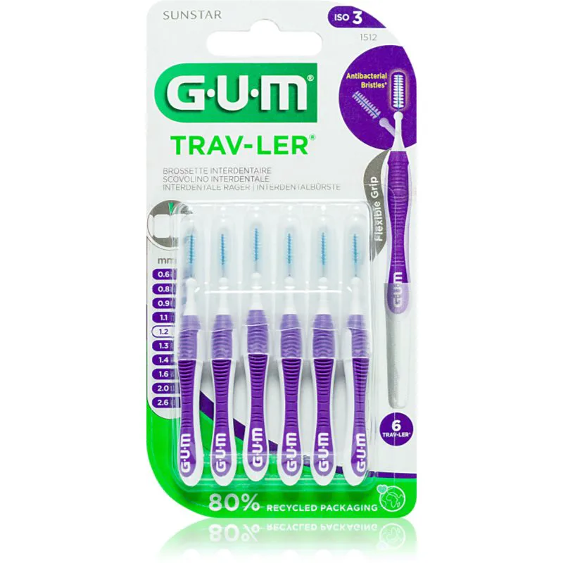 G.U.M Trav-Ler Interdental μεσοδόντια βουρτσάκια 1,2 mm 6 τμχ