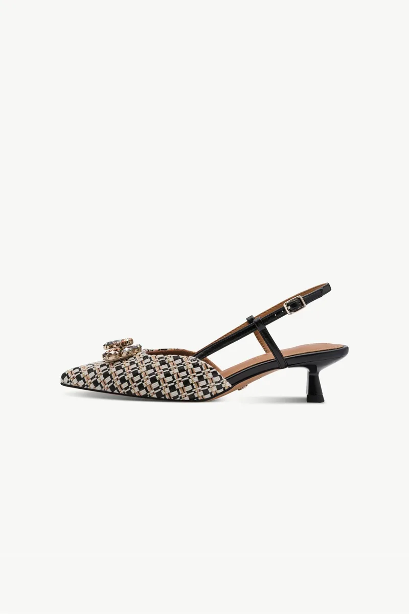 Tamaris γυναικείες slingback γόβες - 1-29512-46 Μαύρο
