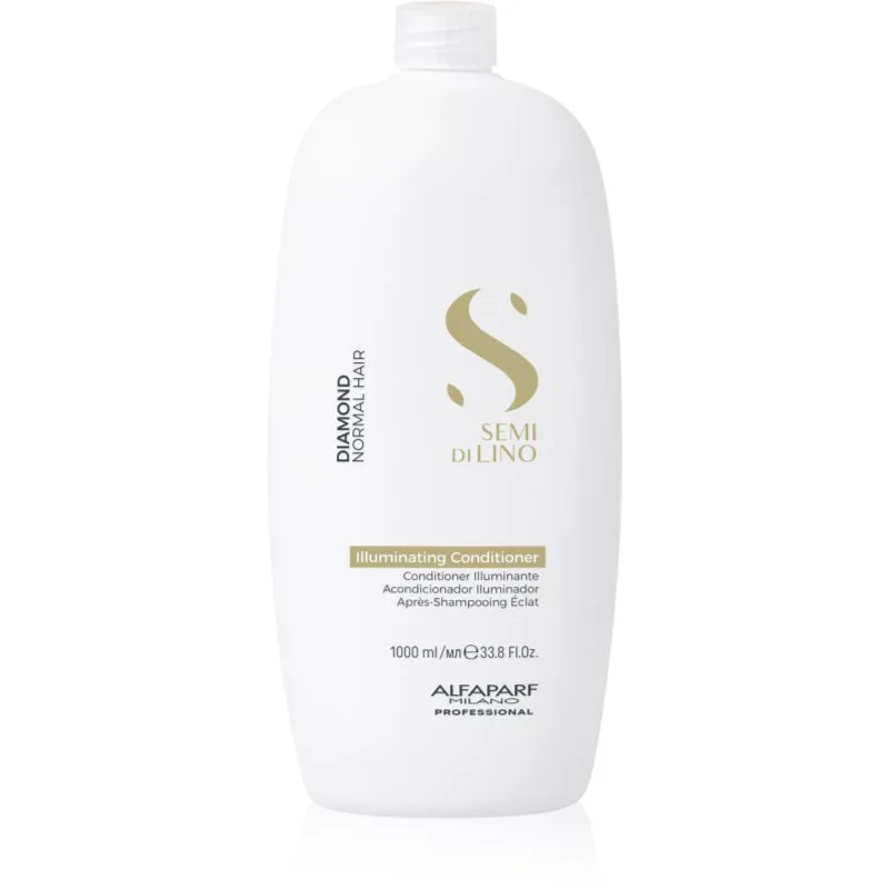 Alfaparf Milano Semi di Lino Diamond Illuminating λαμπρυντικό μαλακτικό για λάμψη και εύκολο χτένισμα των μαλλιών 1000 ml