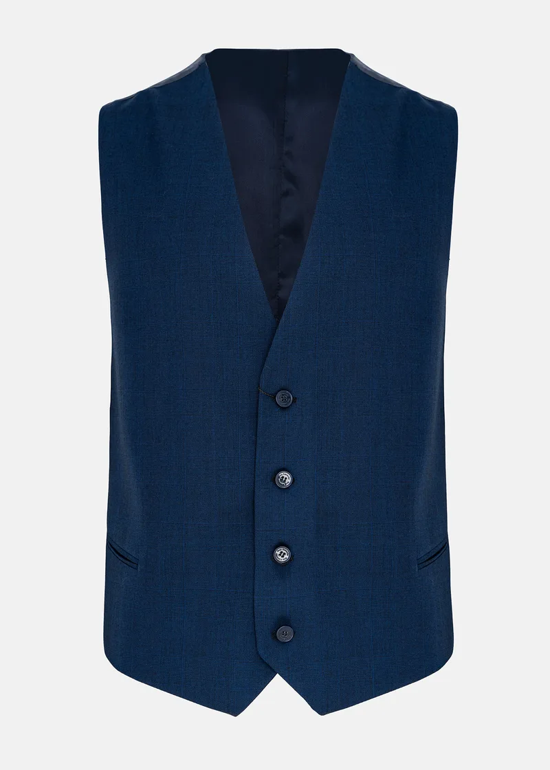Guy Laroche Γιλέκο της σειράς Check - GLDW20121 800 4 Blue