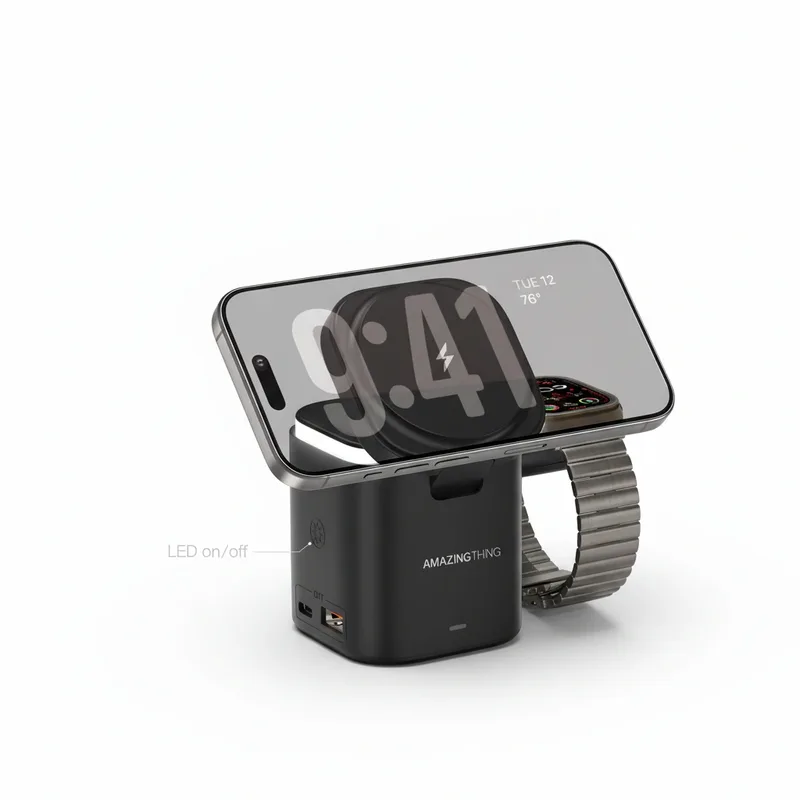 AmazingThing 5in1 Thunder Pro Mag Charging Station Black
