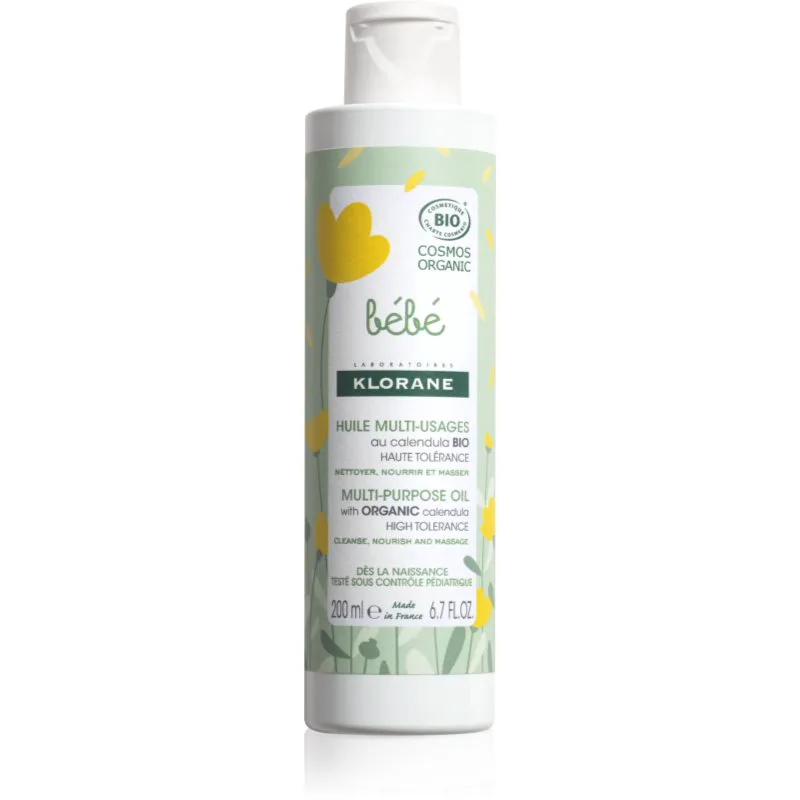 Klorane Bébé Multi-Purpose Oil θρεπτικό λάδι σώματος για παιδικό δέρμα 200 ml
