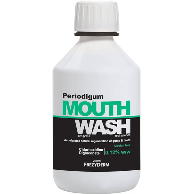 Frezyderm Periodigum Mouthwash Περιοδοντίτιδα Φθοριούχο Στοματικό Διάλυμα Κατά των Συμπτωμάτων της Περιοδοντίτιδας 250ml