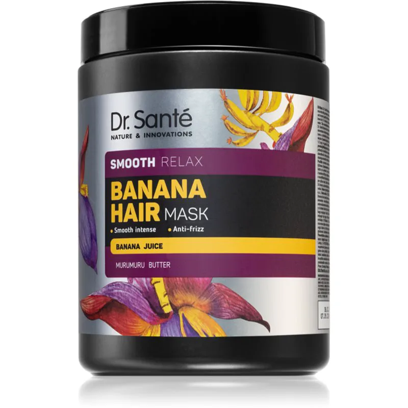 Dr. Santé Banana ενυδατική και λειαντική μάσκα για ξηρά μαλλιά 1000 ml
