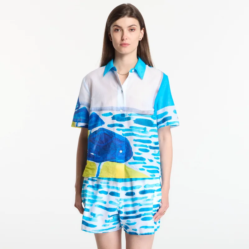 Πουκάμισο Michael Kors X Christina Zimpel Beach Shirt White XS