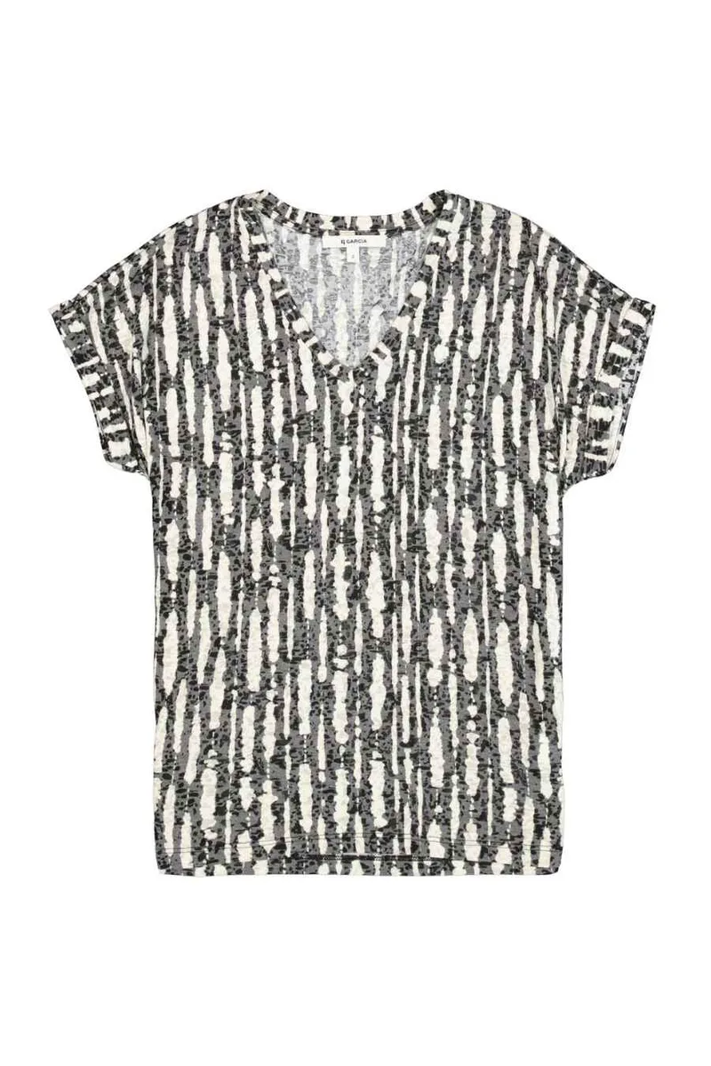 GARCIA N260202 Γυναικείο t-Shirt με Print-N260202-BLACK