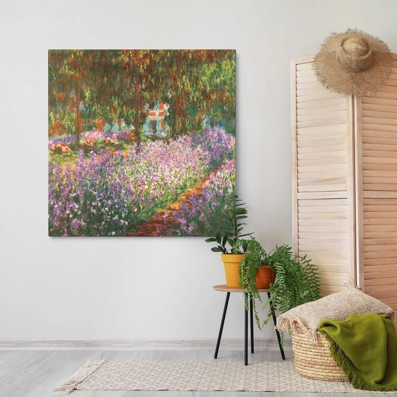 OUTLET Πίνακας σε καμβά MONET - IRISES IN MONET'S GARDEN 30cm x 30cm
