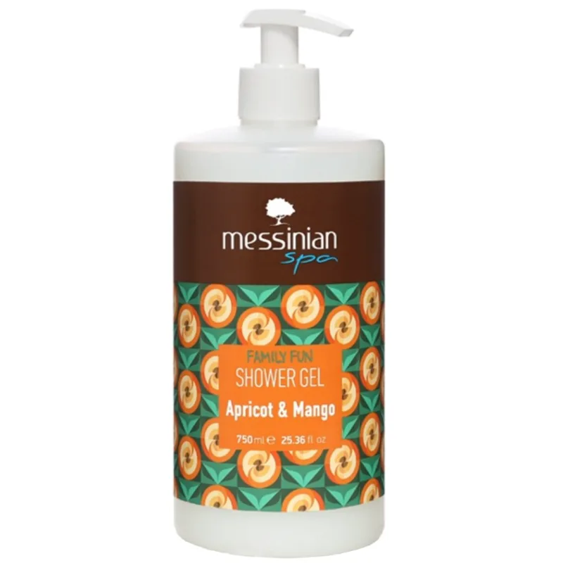 Messinian Spa Apricot & Mango Shower Gel Ενυδατικό Αφρόλουτρο με Φρουτώδες Άρωμα Βερίκοκο & Μάνγκο με Αντλία 750ml