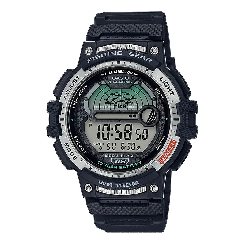 CASIO Collection Black Rubber Strap WS-1200H-1AVEF