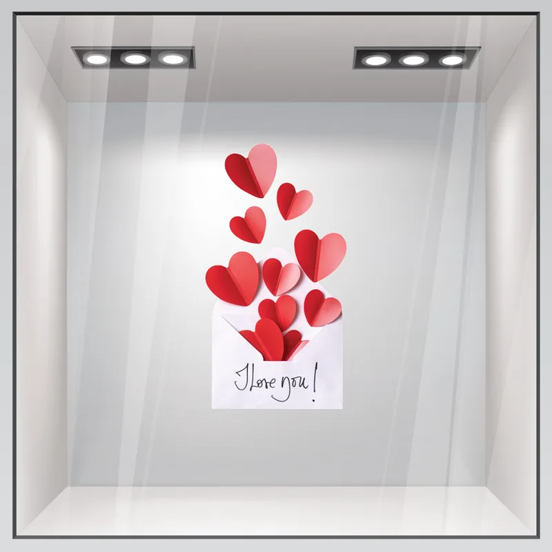 Αυτοκόλλητο Βιτρίνας LOVE ENVELOPE