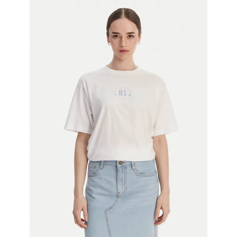 Guess Jeans T-Shirt W6RI20 K8HM0 Λευκό Oversize