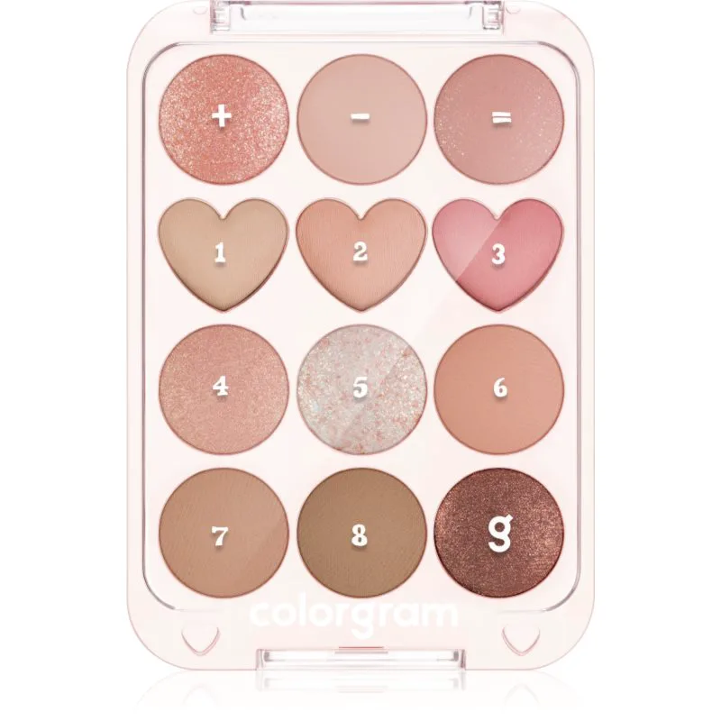 Colorgram Pin Point Eyeshadow Palette Παλέτα σκιών για τα μάτια για τέλεια εμφάνιση απόχρωση 01 Peach+Coral 9.9 γρ