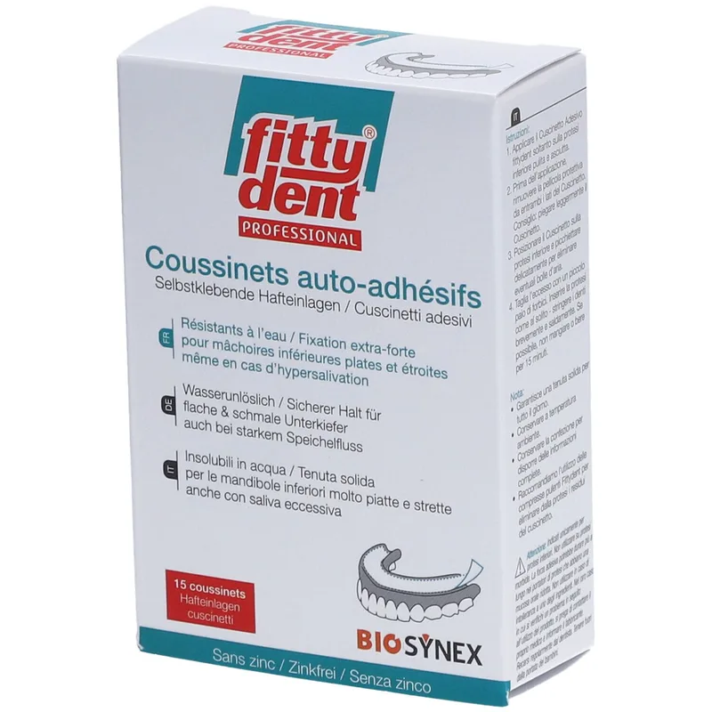Fitty Dent Professionnel Adhesive Pads Extra Strong Fixing x15