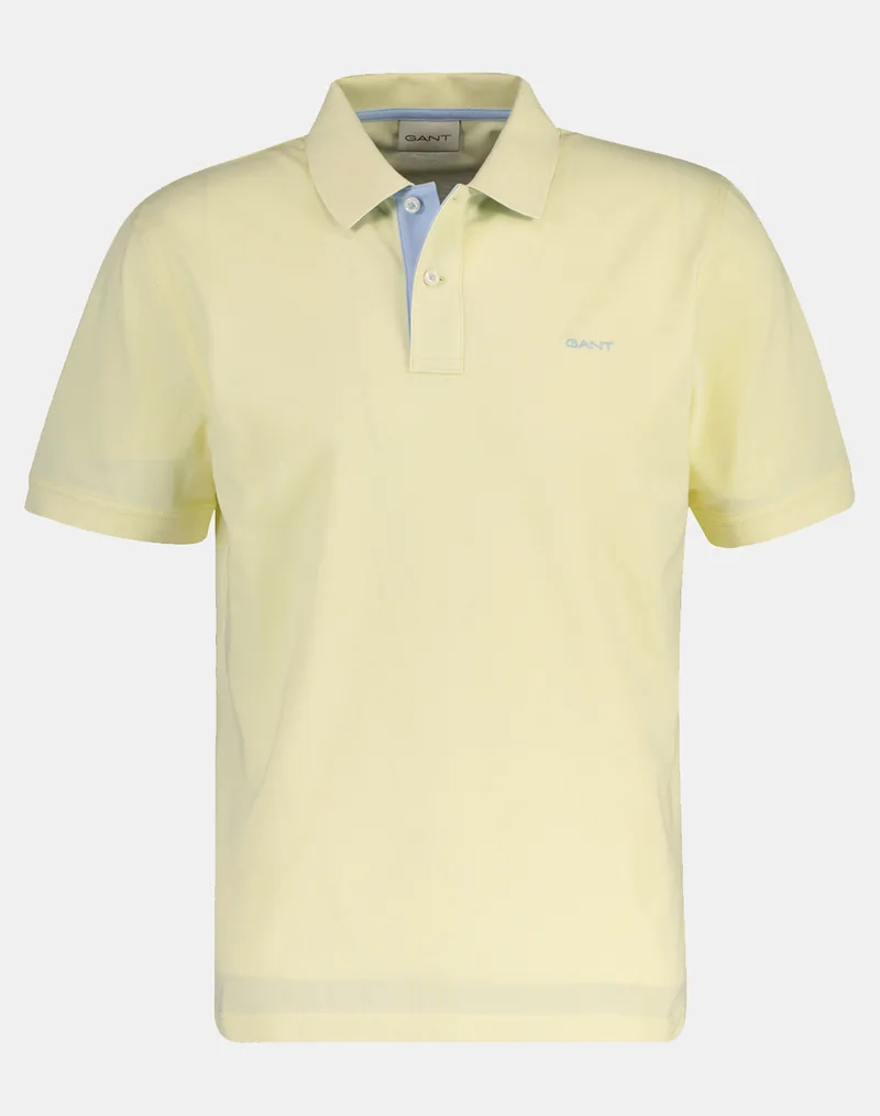 GANT ΜΠΛΟΥΖΑ ΚΜ REG CONTRAST PIQUE SS POLO 3G2062026-713 LightYellow