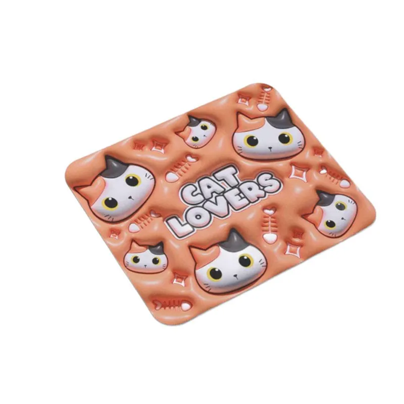Mouse Pad I-Total XL2552C Πορτοκαλί Cat 3D 24x20cm