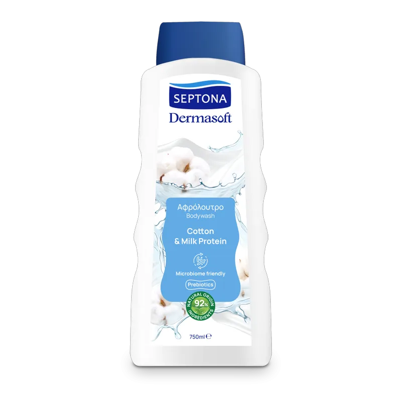Septona Dermasoft Αφρόλουτρο Ενηλίκων Cotton & Milk Protein 750ml