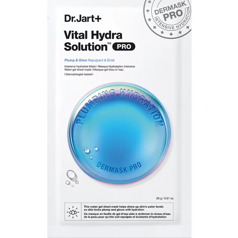 Dr.Jart+ Vital Hydra Solution Dermask Pro Ενυδατική Μάσκα Προσώπου με Υαλουρονικό Οξύ & Pentavitin, Κατάλληλη για Ευαίσθητες Επιδερμίδες 26g