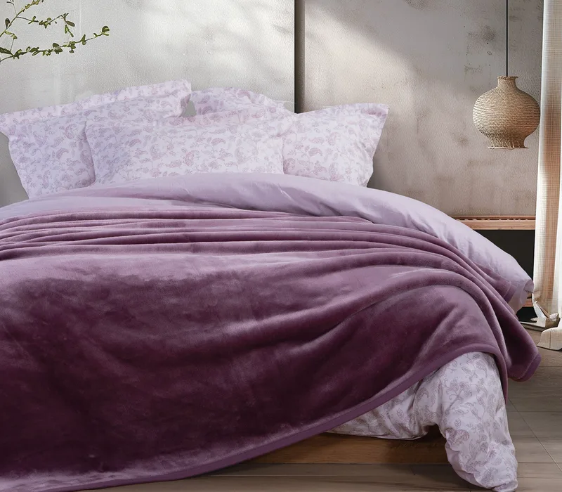 Κουβέρτα Βελουτέ Υπέρδιπλη Nef-Nef Loft 220x240 1222-Orchid