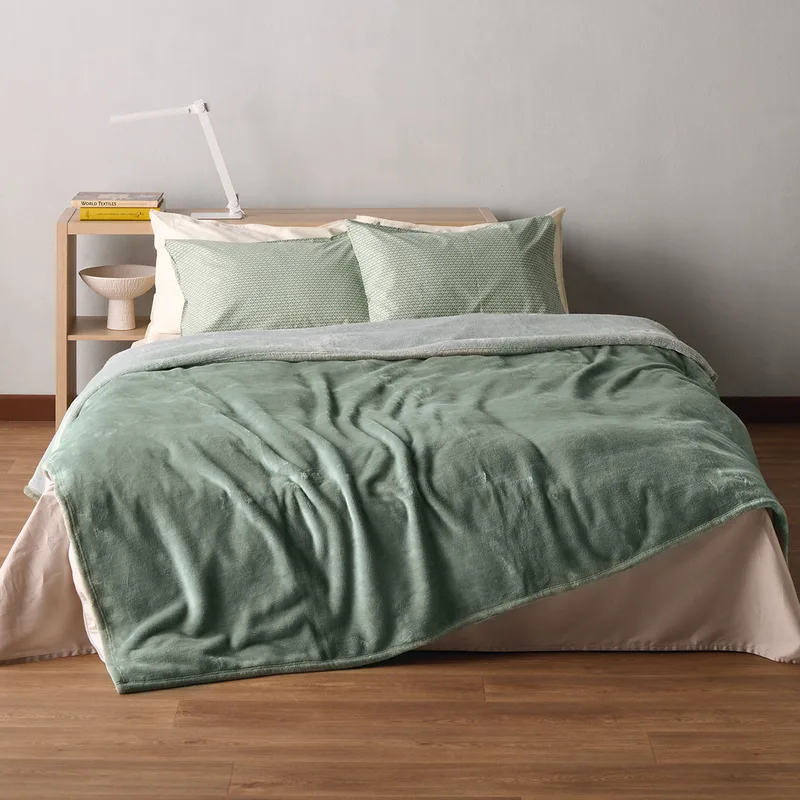 Κουβέρτα Βελουτέ Μονή (160x220) Kentia Loft Yolanda 10 Green