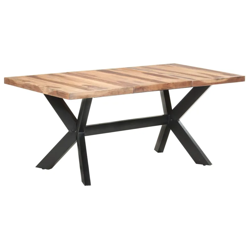 vidaXL Τραπεζαρία 180 x 90 x 75 εκ. Μασίφ Ξύλο & Μελί Φινίρισμα