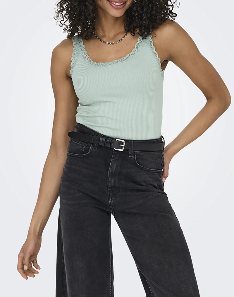 ONLY ONLSARA SHARAI TANK TOP JRS NOOS 15345994-Jadeite MintGreen