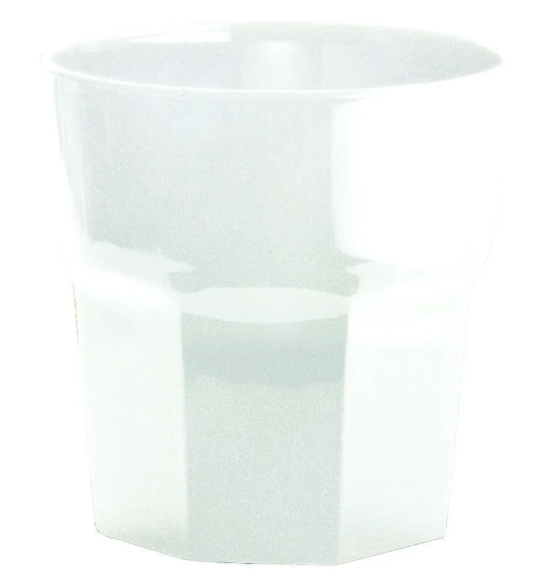Ποτήρι Πλαστικό Χαμηλό Polypropylene White 240ml