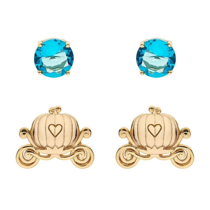 DISNEY Σετ Σκουλαρίκια Από Επιχρυσωμένο Ασήμι Princess SS00003YFBL.CS