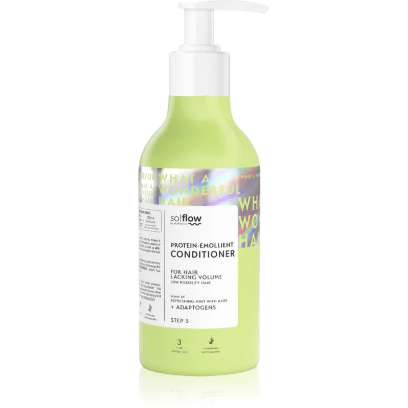 so!flow Low Porosity Hair Protein-Emollient Conditioner κοντίσιονερ για μαλλιά χωρίς όγκο 400 ml