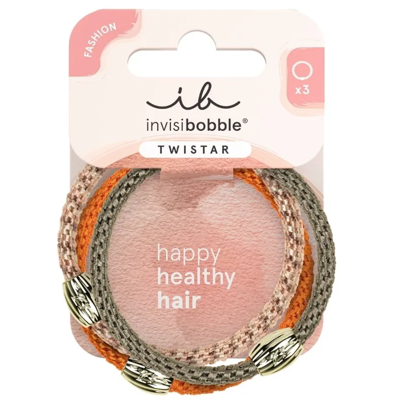 Invisibobble Twistar Πορτοκαλί Affair Λαστιχάκια Μαλλιών για Λεπτά έως Κανονικά Μαλλιά για Κράτημα με Λιγότερα Σημάδια, Πόνο & Φθορά 3 Τεμάχια
