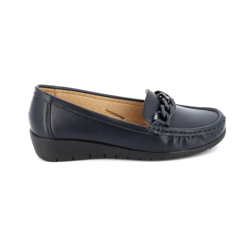 Γυναικείο Μοκασίνι Qunhui Shoes Χρώματος Μπλε A2265