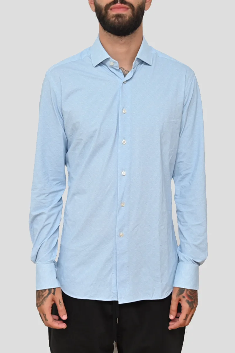 XACUS Ανδρικό Μπλε Classic Shirt In Light Blue