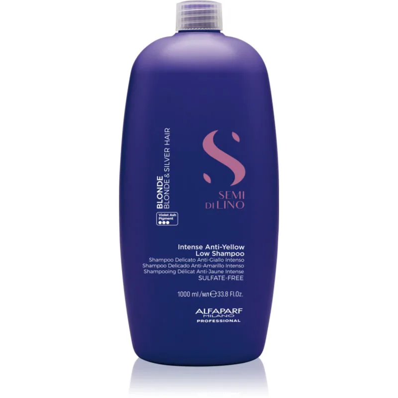 Alfaparf Milano Semi di Lino Blonde σαμπουάν με χρώμα για ξανθά και με ανταύγειες μαλλιά 1000 ml